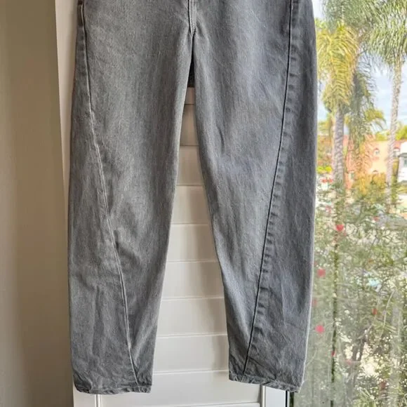 TOPSHOP Idol Mom jeans with twisted seams in light grey size W26 L30 - Picture 4 of 9